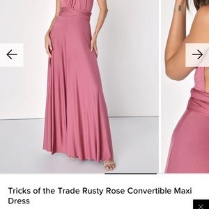 Tricks of the Trade Rusty Rose Convertible Maxi Dress